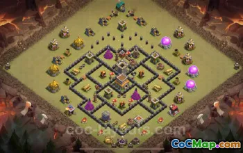 Best TH8 War Base Copy Links - Max Level Defense for CWL #24418