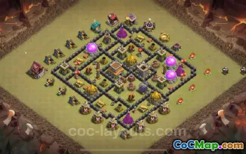 Best TH8 War Base Links for 2024 - Hybrid Defense #19242
