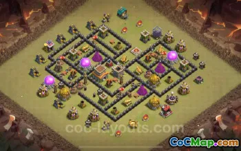 Best TH8 War Base with Anti Air + Link for Clash of Clans #24417