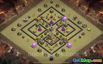 Best TH8 War Base with Link - Anti Everything 2023 #19020
