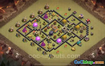 Best TH8 War Bases 2024: Max Level Hybrid & Links #19234
