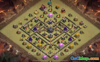 Best TH9 Anti 2 Stars War Base 2024 - Clash of Clans #19363
