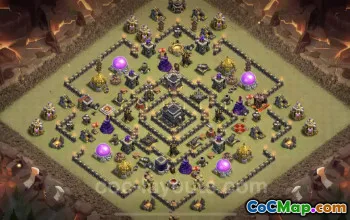 Best TH9 Anti 3 Star War Base - Hybrid Link 2023 #19561
