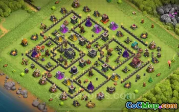Best TH9 Anti 3 Stars Base with Link 2025 | Clash of Clans #51225