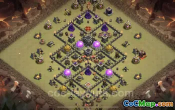 Best TH9 Anti 3 Stars War Base 2023 - Clash of Clans #19498