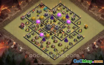 Best TH9 Anti 3 Stars War Base 2024 | Hybrid Link Included #19296