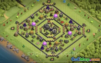 Best TH9 Base 2023: Anti 2 Stars & Air Defense Copy #19398