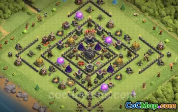 Best TH9 Base Copy - Unbeatable Anti-Loot Defense #24834