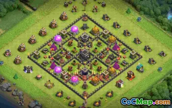 Best TH9 Base Layout - Fun & Anti 2/3 Stars #56971