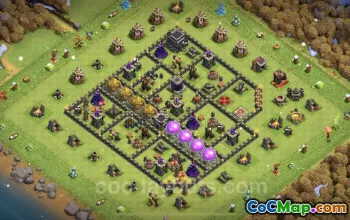 Best TH9 Base Link - Hybrid Anti Everything Defense COC #19628