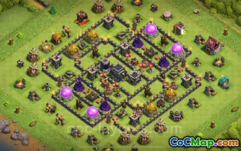 Best TH9 Base with Link | Hybrid Anti Everything 2025 Clash of Clans #52488