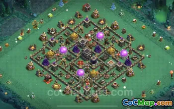Best TH9 Farming Base: Anti-Everything Hybrid Copy #19588