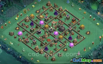 Best TH9 Hybrid Base Copy for GoWiWi & GoWiPe Defense #24791
