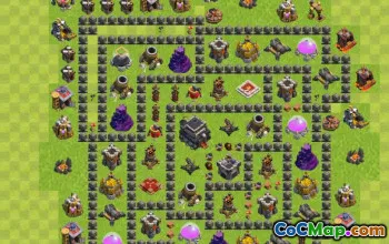 Best TH9 Trophy Base Design for Clash of Clans #26530