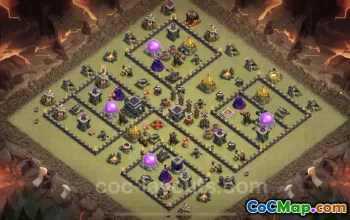 Best TH9 War Base 2023: Anti Air & Dragon Defense Link #19523