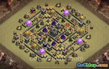 Best TH9 War Base 2023 - Anti Air & Hybrid Defense Link #19438