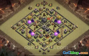 Best TH9 War Base 2023 - Anti Everything Hybrid Layout #19478