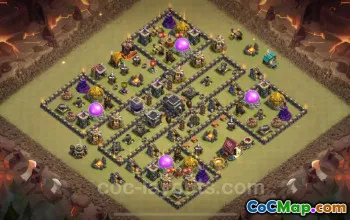 Best TH9 War Base 2024: Anti-Everything Hybrid Copy #19299