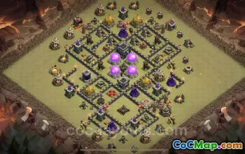 Best TH9 War Base: Anti 3 Stars & Anti Everything Link #24715