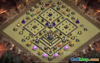 Best TH9 War Base - Anti 3 Stars + Link for CWL Defense #24654