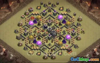 Best TH9 War Base: Anti-Air Dragon Hybrid Setup & Link #24688