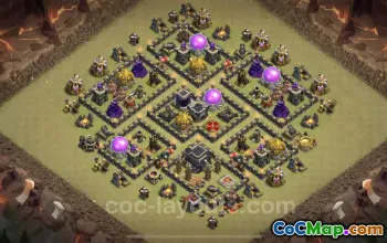 Best TH9 War Base: Anti-Air Hybrid Layout & Copy Link #24826