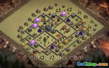 Best TH9 War Base - Anti Everything | Clash of Clans #24705
