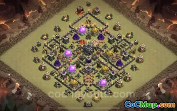 Best TH9 War Base: Anti-Everything Hybrid Link for CWL #24697