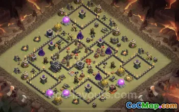 Best TH9 War Base Link 2023 - Max Level Clash of Clans #19433