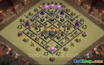 Best TH9 War Base - Max Level with Anti-Everything Link #24832