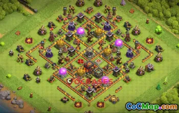 Best Town Hall 10 Farming Base | Clash of Clans Designs #22879