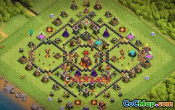 Best Town Hall 10 War Base | Clash of Clans Copy Base Link #20539