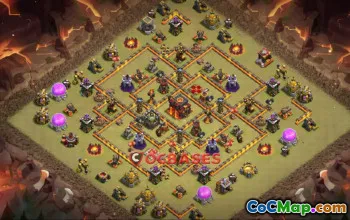 Best Town Hall 10 War Base: Compact, Anti-Everything Design #22957