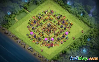 Best Town Hall 10 War Base for Anti-2 Stars #55753