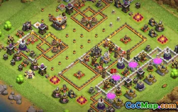 Bästa Town Hall 11 Hybrid Base Layouts för COC #14482