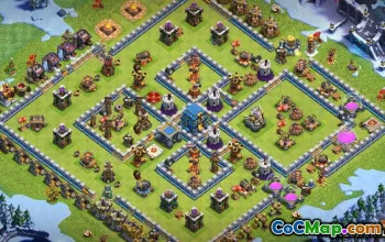 COC＃9819的最佳市政厅12个基本布局和地图