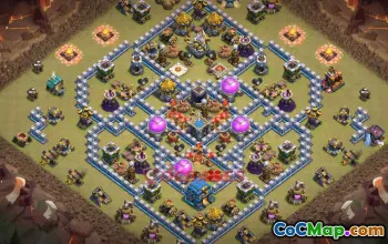 Лучшая военная база Ратуши 12 и копировать ссылку | Столкновение кланов #18737