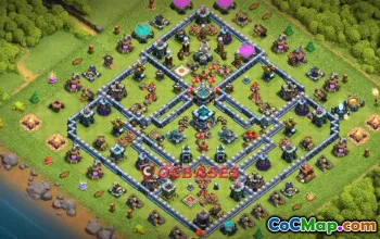 Best Town Hall 13 Base: Symmetric & Anti 3-Star Design #20675