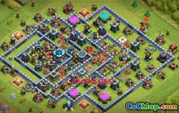 Best Town Hall 13 Base - Symmetric, Anti 3 Stars, Anti Ground #21806