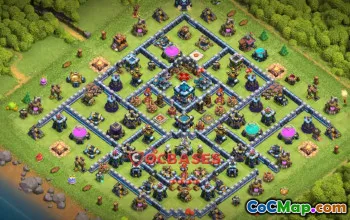 Best Town Hall 13 Hybrid Base: Anti 3 Star Strategy | COC #21302