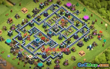 Best Town Hall 13 Trophy Base: Anti 3 Stars & Symmetric #20253