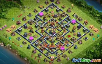Best Town Hall 14 Farming Base: Symmetric Anti-Ground Layout #20906