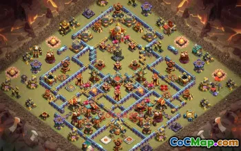 Meilleure base de guerre de l'hôtel de ville 16 pour Clash of Clans | Copier le lien #18727