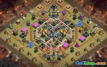 Best Town Hall 18 CWL Base Layout 50gri #57359