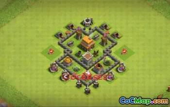 Best Town Hall 4 Farming Base - Copy Link! | Clash of Clans #23275