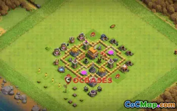 Best Town Hall 4 Trophy Base: Anti-3 Star & Giant Defense #23812