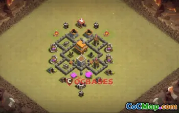 Best Town Hall 4 War Base - Anti 3 Stars | Clash of Clans #22710