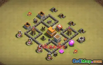 Best Town Hall 4 War Base - Clash of Clans Copy Link #22670