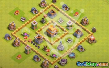 Best Town Hall 5 Base Layout with Link #55189