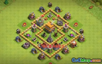 Best Town Hall 5 Hybrid Base - Anti 3 Star Design #21626